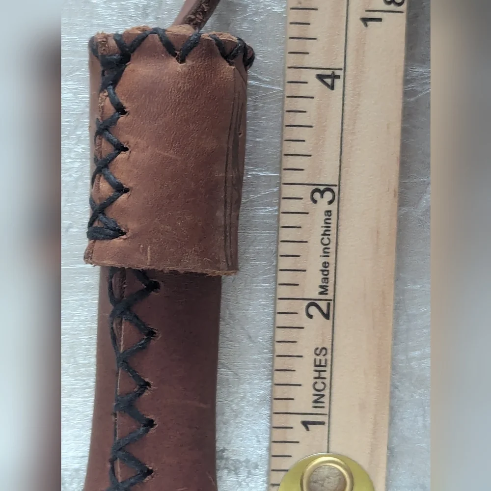 Brown Leather carrier Sheath with Strap Hand Made Hand Crafted Leatherwork